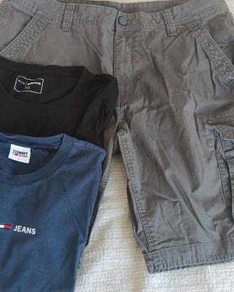 Lotto Uomo N 2 T Shirt, Bermuda Cargo