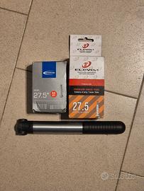 2 camere d'aria 27.5" e pompetta portatile