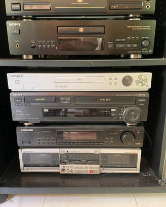 Impianto Hi-Fi Denon Pioneer Sony + Giradischi