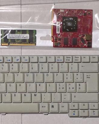 acer aspire travelmate extensa tastiera ram video