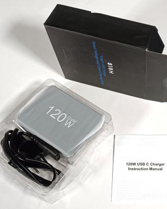 Ganquick Caricatore USB C, 120W GAN 6-Port