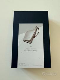 Georg Jensen Sky Hip Flask 15cl acciaio e pelle