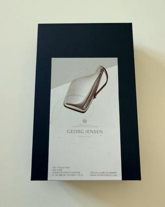 Georg Jensen Sky Hip Flask 15cl acciaio e pelle