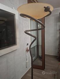 Lampada piantana ferro battuto