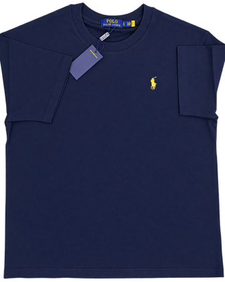 T-shirt Polo Ralph Lauren Blu Navy Logo Giallo XL