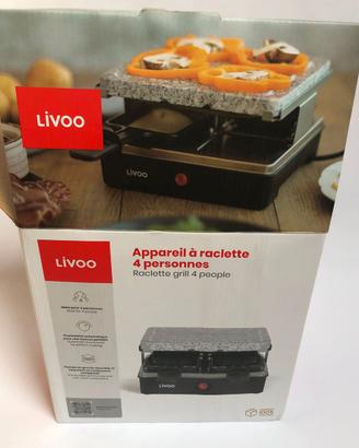 Piastra Raclette Grill Livoo 4 Persone Nuova