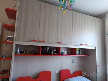 Armadio a ponte camera da letto ragazzi