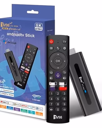 Android 14.0 TV Box, 8K Streaming Key 2GB RAM 16GB