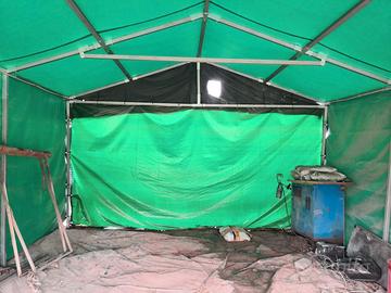 Tendone con telaio in acciao