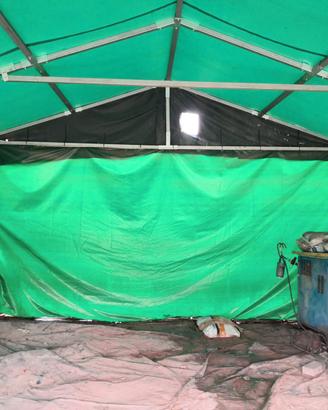 Tendone con telaio in acciao