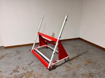 Carrello porta pannelli per squadratrice