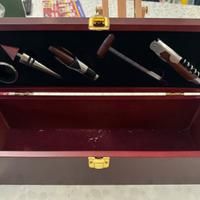 Set vino con scatola in legno
