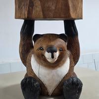 tavolino - sgabello Panda Etnico africano artigian