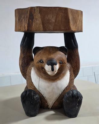 tavolino - sgabello Panda Etnico africano artigian