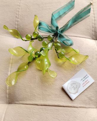 Vischio verde in vetro di murano 