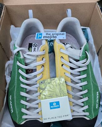 Scarpa Mojito originali 42.5 pelle verde/giallo