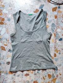 Canotta United Colors of Benetton verde 100% Coto