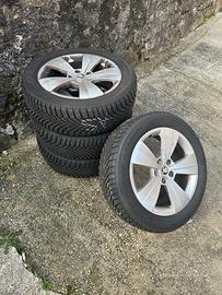 Set 4 cerchi + gomme invernali 205/55 R17