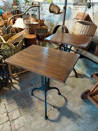 TAVOLINI VINTAGE IN LEGNO  CON GAMBE IN GHISA