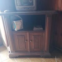Mobile tv angolare in legno