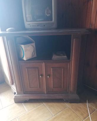 Mobile tv angolare in legno