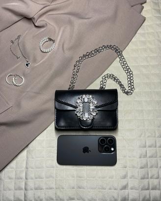 Borsa Nera con Strass