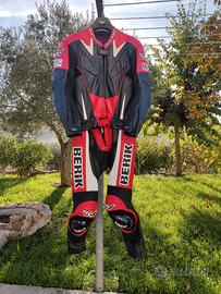 Tuta da moto in vera pelle BERIK – M