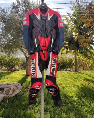 Tuta da moto in vera pelle BERIK – M