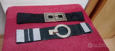 2 cintura donna elasticizzata nera 