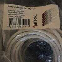 set 5 cavi di rete da 7,5 m S/FTP cat6