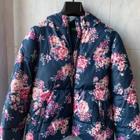 Piumino blu a fiori Benetton