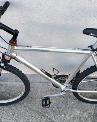 Mountain Bike in alluminio lucido spazzolato