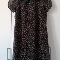 Vestito Donna Denny Rose. Nero. A Fiori. Tg.S.