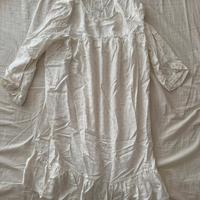 Vestito bianco con dettagli oro nuovo