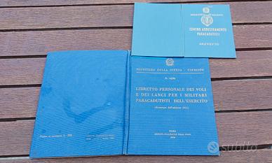 paracadutisti 1964 brevetto libretto lanci