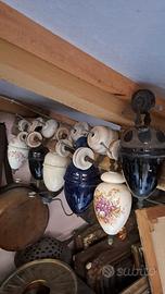 Saliscendi per lampadario in ceramica d'epoca