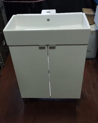 lavabo d'appoggio con mobile