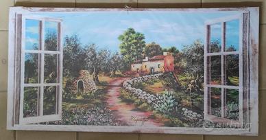 Stampa su tela con telaio misu 60x120 salento mare