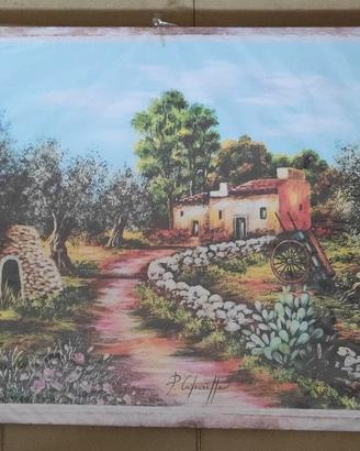 Stampa su tela con telaio misu 60x120 salento mare