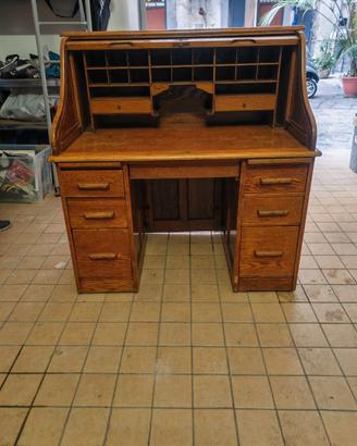 Scrittoio Vintage a Serrandina in Legno Massello