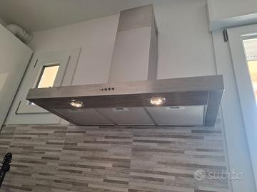 Cappa cucina aspirante acciaio larg.90 cm