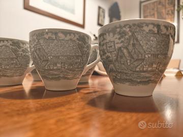 Tazze da thè e ciotole in ceramica inglese