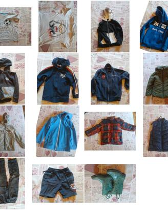Lotto vestiti bimbo 2-7 anni felpe giacche maglie
