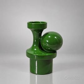 Vaso Ceramica Verde Space Age Vintage Anni 70