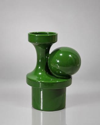 Vaso Ceramica Verde Space Age Vintage Anni 70