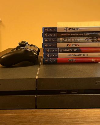 PS4, 2 joystick e giochi vari