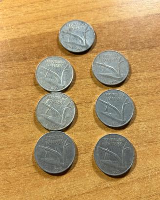 Monete 10 lire spige con mancanza sigla conio
