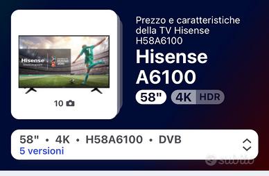 Tv Hisense 58 Pollici 4K Smart-tv
