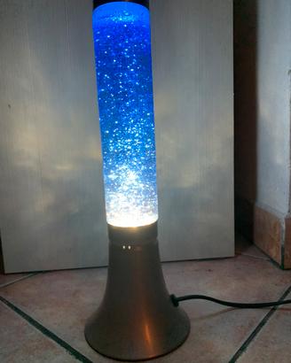 Lampada elettrica azzurra /blu con bollicine