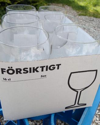 Set 6 bicchieri da vino originali FÖRSIKTIGT Ikea